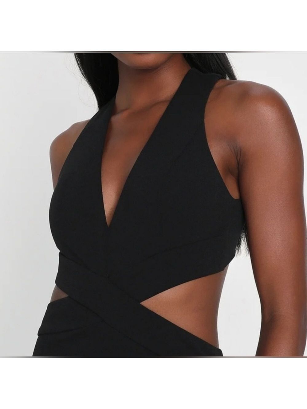 Lulus | Gorgeous Affair Black Cutout Backless Maxi Dress | Size S - Picture 5 of 6